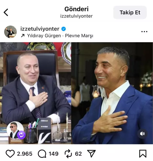 İzzet Ulvi Yönter istifa etti, gözler Sedat Peker’de